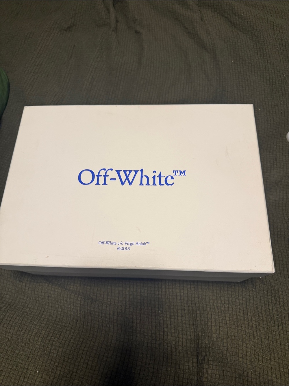 Off-White White Box with Blue Off-White Logo